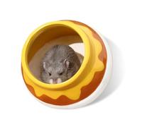 Tafit Hamster Sand Bath Container Small Animals Honey Pot Bathtub Ceramics Toilet Shower Digging Bathroom for Dwarf Syrian Hamster, Gerbils, Hedgehogs, Mice, Rats, Lemming, Small Pets Cage Accessories
