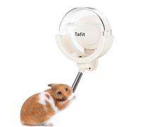 Tafit Hamster Water Bottle with Magnetic Holder, Freestanding Water Feeder for Glass Tanks, No-Drip Water Dispenser for Hamsters, Gerbils, Mice, Rats, Degus (White, 150ml Magnetic-Mounted)