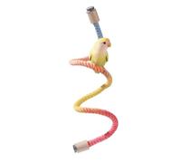 Tafit Multi-Color Rope Bird Perch Parrot Cage Stand Climbing Swing Accessories - 31.5 inch