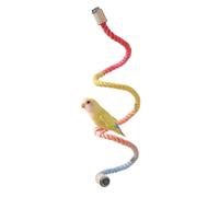 Tafit Multi-Color Rope Bird Perch Parrot Cage Stand Climbing Swing Accessories - 39.4 inch