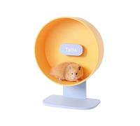 Tafit Quiet Hamster Wheel 10.2 Inch Dual-Bearings Silent Small Animals Running Exercise Wheel Height Adjustable for Syrian Dwarf Hamsters, Gerbils, Rats, or Other Small Pets, Yellow
