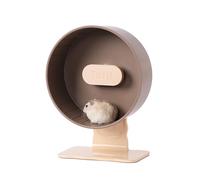 Tafit Silent Hamster Wheel 22cm Dual-Bearings Small Animals Quiet Running Exercise Wheels, Height Adjustable for Dwarf Hamsters, Gerbils, Mice, Hedgehog, Lemmings, or Other Small Pets,Nut Brown