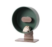 Tafit Silent Hamster Wheel 22cm Dual-Bearings Small Animals Quiet Running Exercise Wheels, Height Adjustable for Dwarf Hamsters, Gerbils, Mice, Hedgehog, or Other Small Pets, Avocado Green