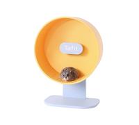 Tafit Silent Hamster Wheel 8.7 Inch Dual-Bearings Small Animals Quiet Running Exercise Wheels, Height Adjustable for Dwarf Hamsters, Gerbils, Mice, Hedgehog, Lemmings, or Other Small Pets, Yellow