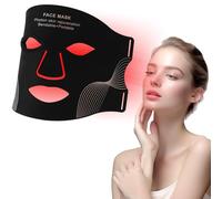 TaFoyu LED Red Light Lamp Face, Near-Infrared Light + 7 Colours LED Red Light Lamp Face, Anti-Ageing/Acne, Whitening, Wrinkle Treatment, Care Device and Beautiful for All Skin Types (Black)