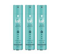 TAFT Aloe Boost Hair Spray with Aloe Vera Complex & Niacinamide, Hold Level 4 (3 x 250 ml), Styling Spray for All Hair Types, Silicone Free Hair Spray for Long-Lasting, Non-Sticky Hold