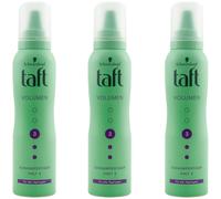 Taft Foam Volume 3 x 150ml Hold Level 3 - For All Hair Types