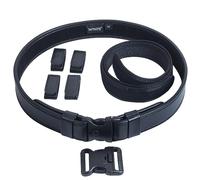 TAFTACFR Duty Belt for Law Enforcement Utility Security Military Police 2.0" Tactical Patrol Belt Set, Black Plain, L(38"-44")
