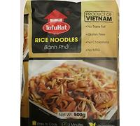 Tafuhat 3mm Rice Noodle for Fried Noodle or Vietnamese Noodle Soup Banh Pho 500G x 2 Packs