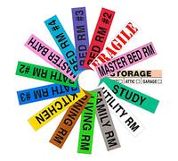 Tag-A-Room Color Coded Home Moving Box Labels, 800 Count 4 Bedroom House Pack + Fragile Stickers, Moving Supplies, Moving & Packing Stickers