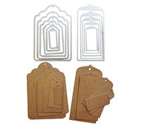 Tag Cutting Dies Gift Tag Metal Die Cuts Rectangle Label Paper Craft Die Cuts for Card Making and Scrapbooking