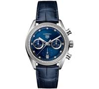 TAG Heuer Carrera Chronograph Circular Brushed Blue Watch TAG-2510