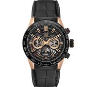 TAG Heuer Watch Carrera Automatic Chronograph Calibre Heuer 02 Rose Gold - Black TAG-2273