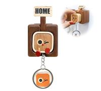 Tag Magnetic Wood Keychain Hooks Funny Easy Mount Keychain Wall Installation Key Hook