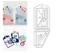 Tag Pocket Metal Die Cuts, Gift Card Label Tag Pockets, Frame Cutting Dies, DIY Crafts, Embossing Card Making, Photo Decorative Paper Dies, Scrapbooking