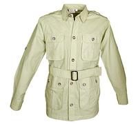 TAG Safari Jacket for Men, Lightweight, Multi Pockets, Perfect for Explorers, Photographers and Journalists, Stone, Large