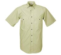 Tag Safari Shirt for Men Short Sleeve, 100% Cotton Shirt for Hunters, Explorers, Photographers and Journalists - White - XL