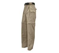 Tag Safari Zambezi Convertible Pants for Men, Covered Utility Pocket, Zip Off, 100% Cotton, Khaki, 36