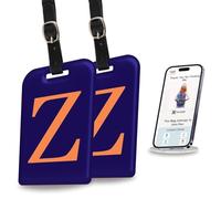 tag8 2 Pack Luggage Tags for Suitcases, 26 Initial Letter Travel Luggage Baggage Identification Labels ID Tag with Global Loss Recovery Service | Airline Compliant | SITA World Tracer Code Enabled (Z)