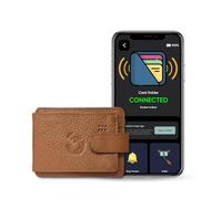 tag8 Dolphin Smart Card Holder Wallet for Men and Women | RFID Blocking, Bluetooth Tracker, GPS Location | Handcrafted Leather Minimalistic Cardholder, Anti-Lost Slim Cardholder - Light Sand Brown