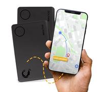 tag8 - DOLPHIN Smart Sleek Card Bluetooth Tracker to Find Your Wallet, Bags & Other Essentials, Works with Android & Apple Phone, Comes with Separation Alarm, 60ft - 250ft Finding Range, Pack 2, Black