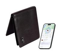 tag8 Smart Wallet for Men and Women | Works with Apple Find My (iOS Only), GPS Location, RFID Blocking | Handcrafted Stitchless Leather, Wireless Charging, Anti-Lost Slim Bifold Wallet - Black
