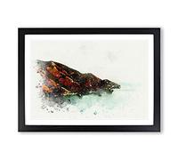 Taganga Santa Marta in Colombia in Abstract Framed Print | A2 Black Framed Wall Art | Ready to Hang | Abstract Fantasy Picture | Living Room Bedroom Lounge Office