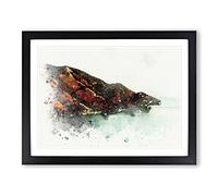 Taganga Santa Marta In Colombia In Abstract Modern Art Framed Wall Art Print, Ready to Hang Picture for Living Room Bedroom Home Office Décor, Black A3 (46 x 34 cm)