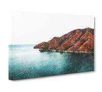 Taganga Santa Marta In Colombia Painting Modern Art Canvas Wall Art Print Ready to Hang, Framed Picture for Living Room Bedroom Home Office Décor, 24x16 Inch (60x40 cm)