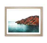 Taganga Santa Marta In Colombia Painting Modern Art Framed Wall Art Print, Ready to Hang Picture for Living Room Bedroom Home Office Décor, Oak A2 (64 x 46 cm)