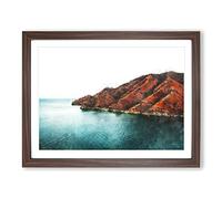 Taganga Santa Marta In Colombia Painting Modern Art Framed Wall Art Print, Ready to Hang Picture for Living Room Bedroom Home Office Décor, Walnut A3 (46 x 34 cm)