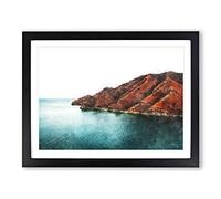 Taganga Santa Marta In Colombia Painting Modern Art Framed Wall Art Print, Ready to Hang Picture for Living Room Bedroom Home Office Décor, Black A4 (34 x 25 cm)