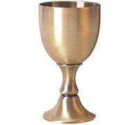 Taganov Small Gold Altar Chalice Cup Brass Goblet Wine Glasses Communion Decoration for Church Cup Pure Copper Ritual Chalice 3.5 OZ
