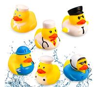 Tagaremuser Pack of 6 Baby Bath Toys, Funny, Rubber Ducks, Floats and Bath Ducks