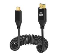 TagBreet 8K USB C to HDMI 2.1 Cable Coiled 1FT-4FT, 48Gbps 8K@60Hz, 4K@240Hz