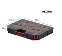 Tager DIY Storage Organiser Compartment Parts Cabinet Screws Carry Case Tool Box