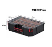 Tager DIY Storage Organiser Compartment Parts Cabinet Screws Carry Case Tool Box
