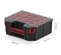 Tager DIY Storage Organiser Compartment Parts Cabinet Screws Carry Case Tool Box