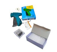 Tagging Gun Kit - Standard Tag Gun with Needle + 5X Steel Replacement Needles + 5000x 20mm Clear Barbs - for Clothing, Retail, Standard Tagpins Only