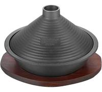 Tagine Cooking Pot with Tray Cast Iron with Conical Lid Non-Stick Tagine Induction Compatible Gas Stove Kitchen Essential Moroccan Tagine Pot Traditional Moroccan Tender Slow Cook Tajin Pan(28)