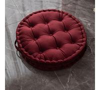 TAGKOMA Round Floor Cushion Solid Color Dutch Velvet Big Floor Pillow For Adults Living Room Bedroom Classroom Outdoor Yoga Meditation Large Floor Cushion,red,60cm