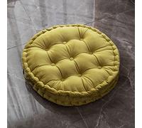 TAGKOMA Round Floor Cushion Solid Color Dutch Velvet Big Floor Pillow For Adults Living Room Bedroom Classroom Outdoor Yoga Meditation Large Floor Cushion,yellow,60cm