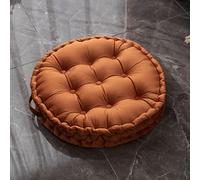 TAGKOMA Round Floor Cushion Solid Color Dutch Velvet Big Floor Pillow For Adults Living Room Bedroom Classroom Outdoor Yoga Meditation Large Floor Cushion,orange,60cm