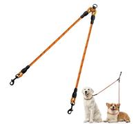 Taglory Dog Lead Splitter 2 Way, Double Lead for Walking 2 Dogs No Tangle, for Puppy Small Medium Dogs, 30 inches Orange