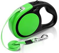Taglory Retractable Dog Lead for Small Medium Dogs Up to 20KG, 5M, Green | Freedom to Explore, Easy One-Touch Lock, Lightweight to Hold, No Twists or Tangles, Built for Spot-on Daily Walks