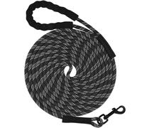 Taglory Training Lead for Dogs 20 m, Reflective Long Rope Lead with Soft Padded Handle for Small Medium Large Dogs, Black