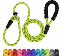 TagME Slip Lead for Dogs,1.8m Reflective Dog Lead with Soft Padded Handle, Slip-On Training Leash for Large Pet, Green