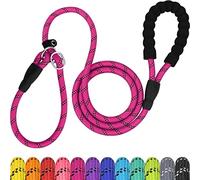 TagME Slip Lead for Dogs,1.8m Reflective Dog Lead with Soft Padded Handle, Slip-On Training Leash for Medium Pet, Hot Pink