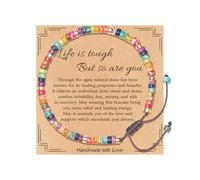 TAGOMEI Inspirational Gift Bracelets for Women, Healing Natural Stone Bracelets, Unique Christian Birthday Gifts for Women, Best Friend, Mother, Daughter, Sister, Wife, One Size, Stone, No Gemstone