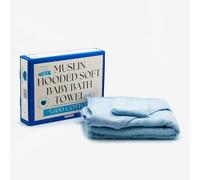 Tagopia Soft Baby Towel with Hood Muslin, Boy%100 Cotton 75x80cm Muslin Hooded Baby Bath Towel with Baby Wash Cloth | Baby Bath, Baby Towels New Born Baby Essentials,Toddler Towel, Baby Towel Poncho